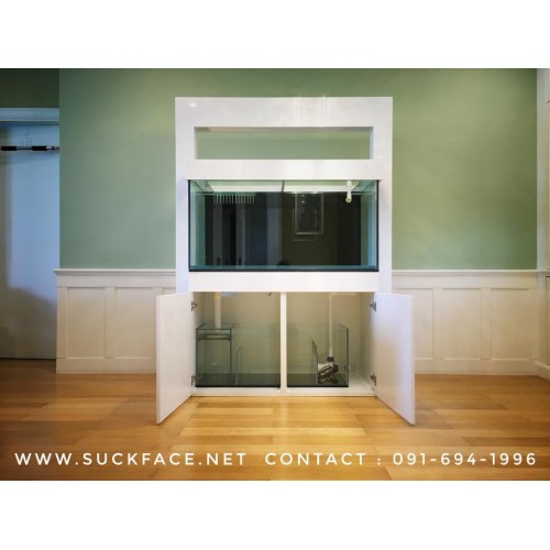 ฐานวางตู้ปลาเฟอร์นิเจอร์ รุ่น Lobby Plus ขนาด 48x24 inch. H:200 cm. สีขาว